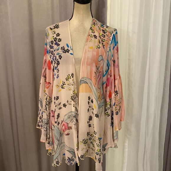 Saachi Floral Kimono Cardigan, one size - Picture 5 of 12